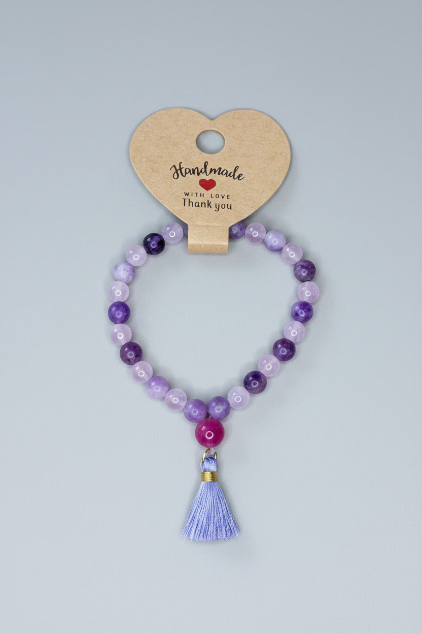 Lepidolite & Rose Quartz 27 Bead Mala Bracelet